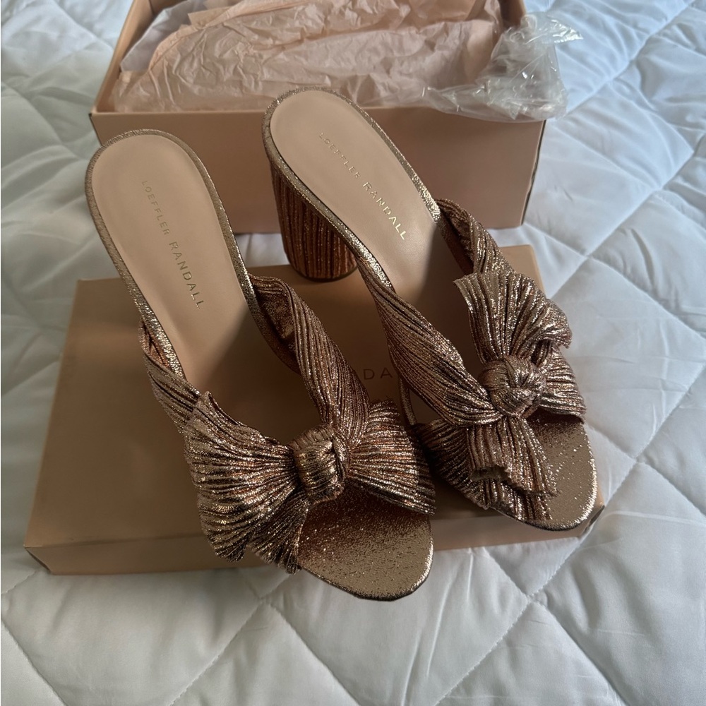 Sophia Webster Metallic Gold Heeled Sandals